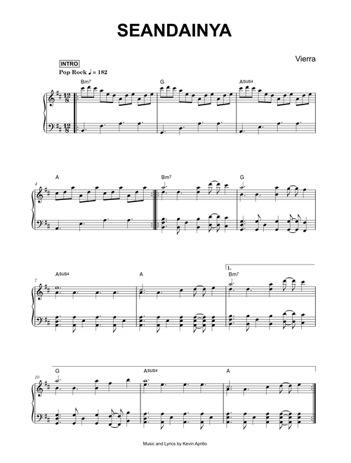 Seandainya - Vierra (Piano)