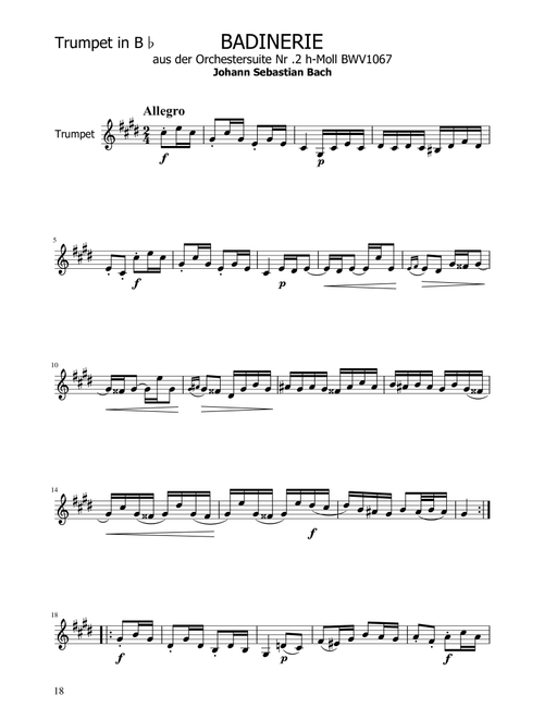 Badinerie - J.S Bach - BWV 1067 - Trumpet Solo (Arr. Ygor Nunes) - Johann Sebastian Bach (Trumpet Solo)
