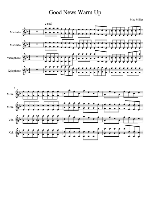 Front Ensemble Warm Up: Good News