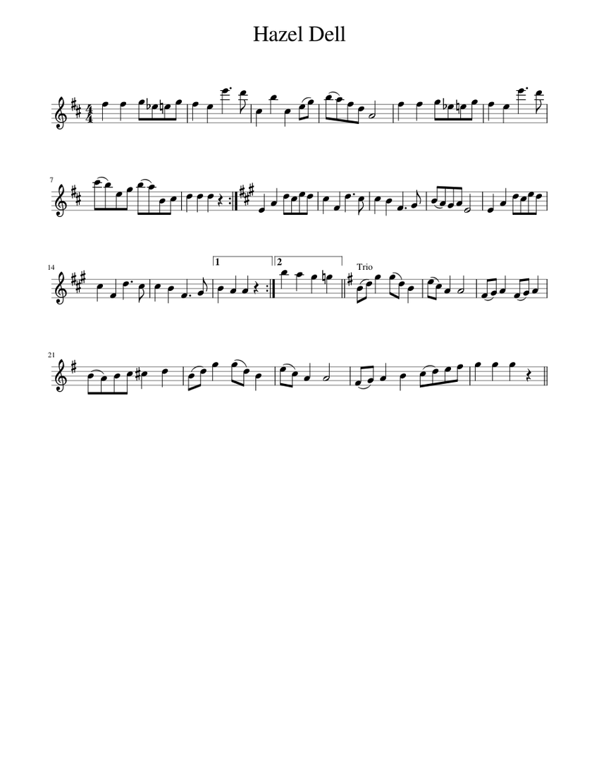 Hazel Dell Sheet music for Piano (Solo)