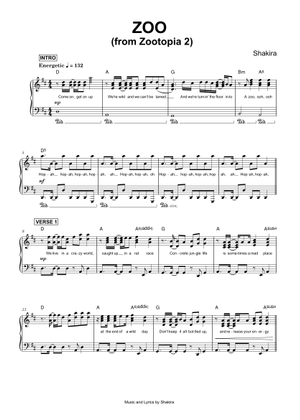 Zoo (from Zootopia 2) Sheet Music for Piano (Solo) | MuseScore.com