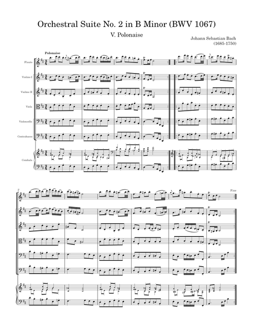 Orchestral Suite No. 2 in B Minor (BWV 1067): V. Polonaise