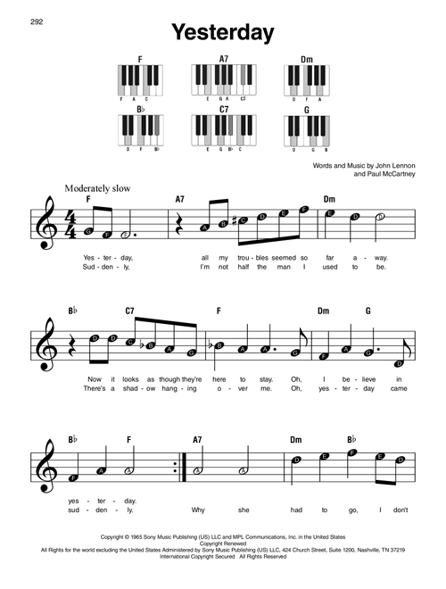 Yesterday - The Beatles (Super Easy Piano)