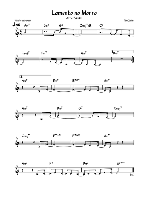 Lamento no morro – Antônio Carlos Jobim