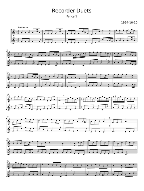 Recorder Duets for C-recorders - Alberto Gomez Gomez