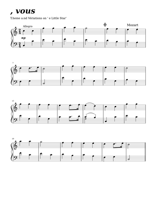 Mozart - Twinkle Twinkle Little Star