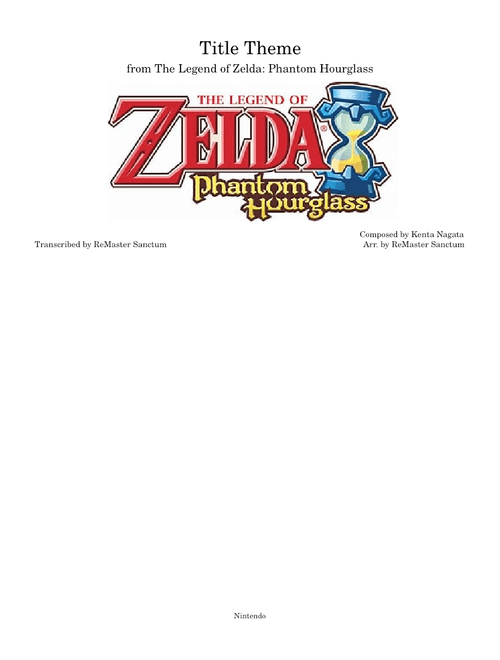 Title Theme - The Legend of Zelda: Phantom Hourglass - Kenta Nagata