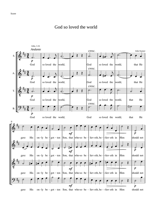 God so loved