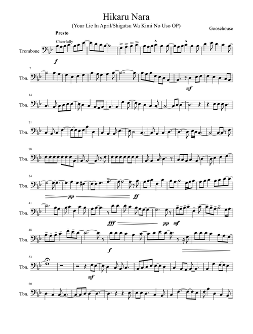 Shigatsu Wa Kimi No Uso - Hikaru Nara