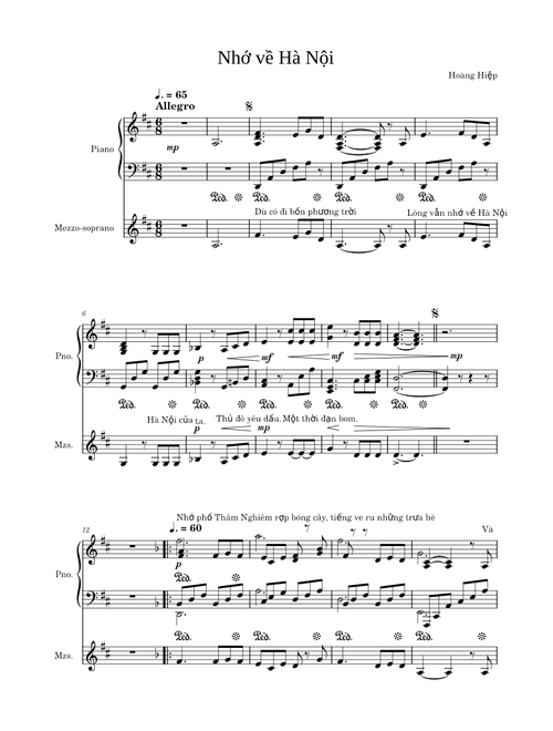 Nhớ Về Hà Nội – Hoàng Hiệp