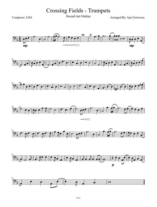 Crossing Fields - Trumpet