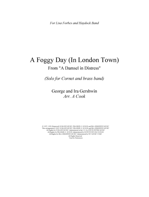A Foggy Day (in London Town) (Arr. Andi Cook) - Ira Gershwin, George Gershwin (Brass Band)