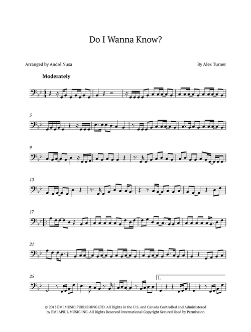 Do I Wanna Know? (Arr. André Nusa) - Arctic Monkeys (Cello Solo)