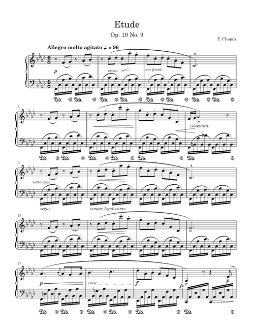 Etude in F minor, Op. 10, No. 9 – Frédéric Chopin