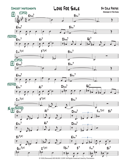 Love For Sale (Arr. Rob Ames) - Cole Porter (Piano Vocal)