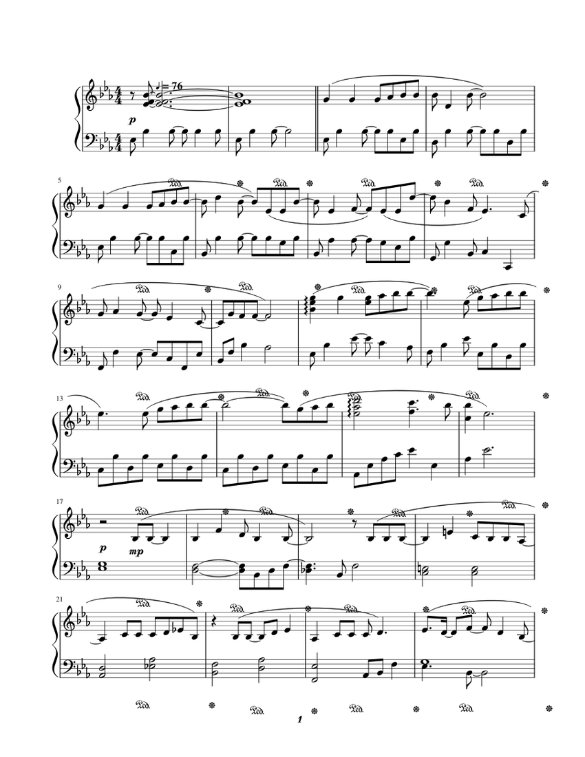 Ai Mei Xiao Leng Sheet music for Piano (Solo)