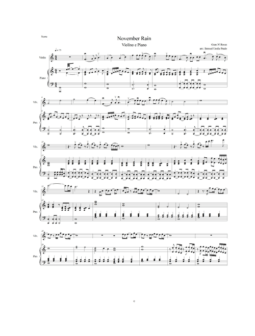 November Rain (Arr. Betsuel Uesile Prado) - Guns N' Roses (Instrumental Duet and Piano)
