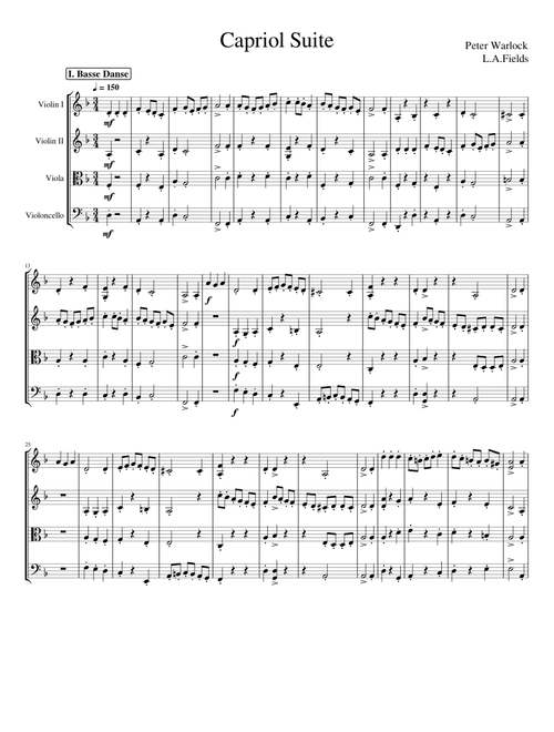 Capriol Suite – Peter Warlock