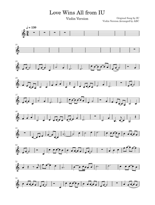Love wins all – IU (Violin Version)