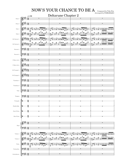 NOW'S YOUR CHANCE TO BE A  – Toby Fox NOW'S YOUR CHANCE TO BE A [ORCHESTRAL VERSION] – Toby Fox
