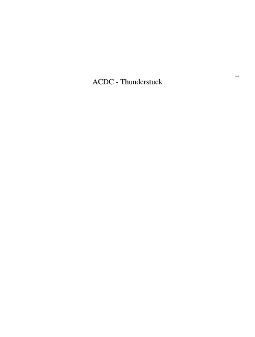 ACDC Thunderstruck pour orchestre
