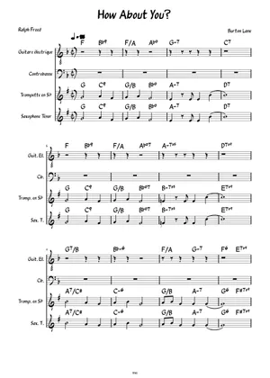 How About You (guitar chord melody) Sheet Music and Tab for Guitar How About You (guitar chord melody) Sheet Music and Tab for Guitar