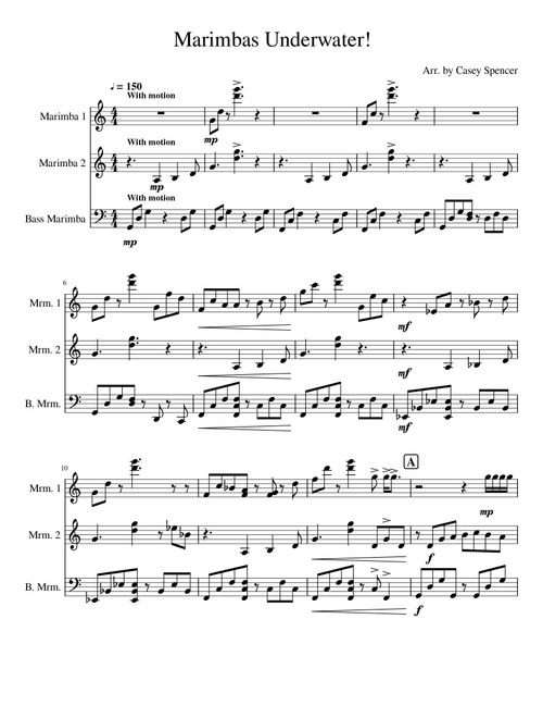 Dire, Dire, Docks - For Marimba Trio (Arr. Casey Spencer) - Koji Kondo (Percussion Ensemble)