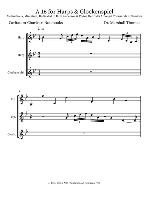 A 16 for Harps & Glockenspiel - Celebrity Chamber Players (Small Ensemble)