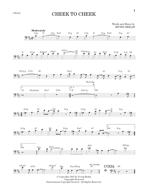 Cheek To Cheek - Fred Astaire (Cello Solo)