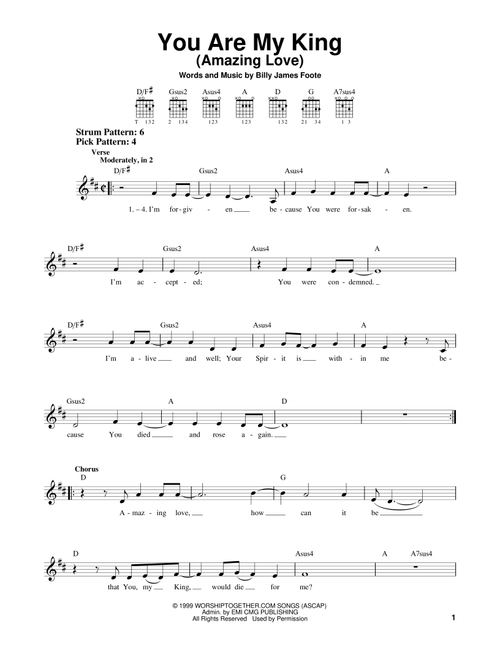You Are My King (Amazing Love) - Newsboys (Easy Guitar)
