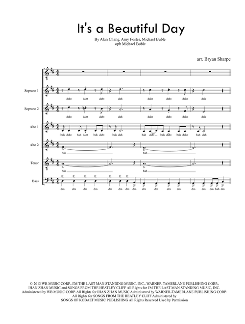 It's A Beautiful Day (Arr. Bryan Sharpe) - Michael Buble (Choral, SATB)