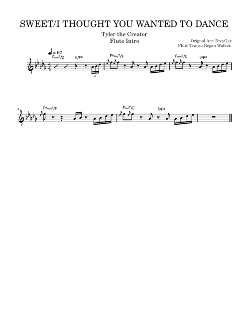 SWEET / I THOUGHT YOU WANTED TO DANCE – Tyler, The Creator Flute intro to SWEET/DANCE