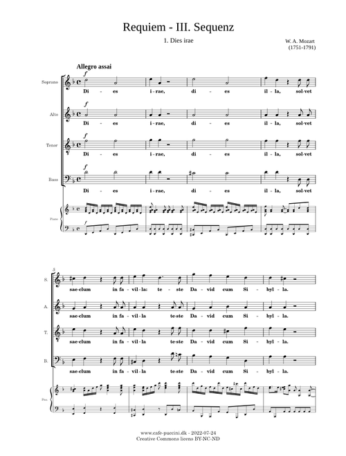 Requiem, 3. Dies Irae - Mozart