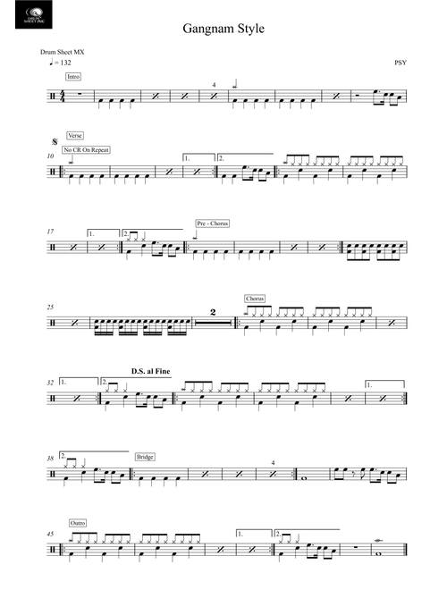 Gangnam Style (Arr. Drum Sheet MX) - PSY (Drums)