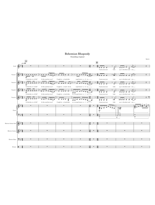 Bohemian Rhapsody | Queen | Original Score