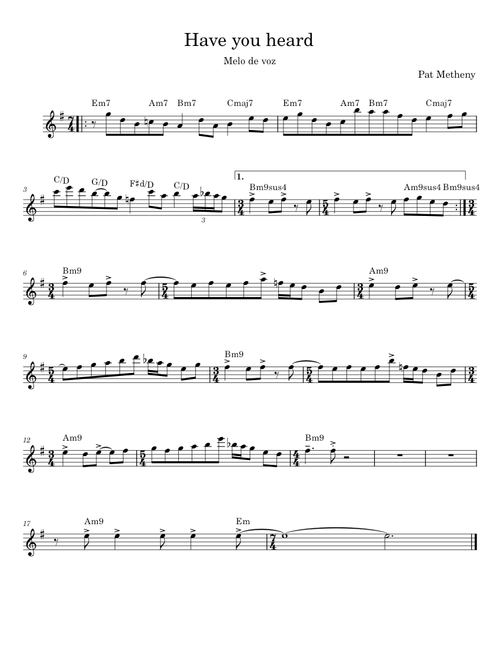 Have you heard - Pat Metheny