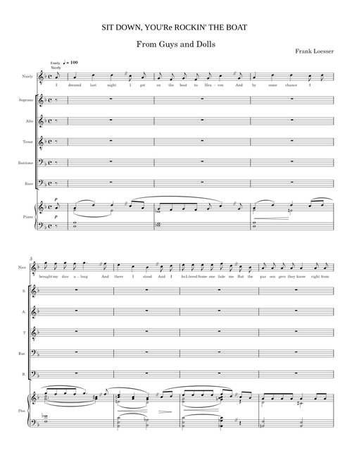 Sit Down You're Rockin' The Boat – Frank Loesser