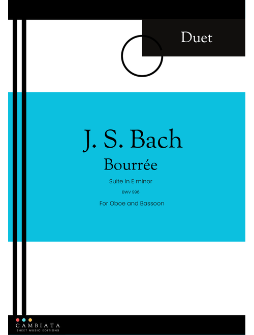 Bourée - For oboe and bassoon (Duo) (Arr. Levy Nunes) - J.S.BACH (Instrumental Duet)