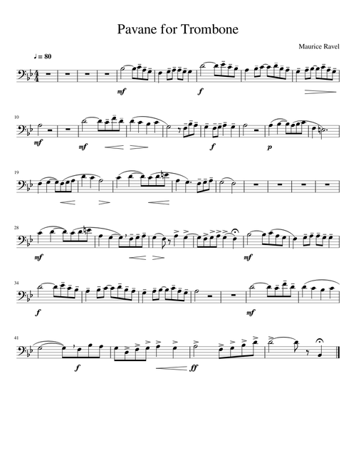 Pavane for Trombone