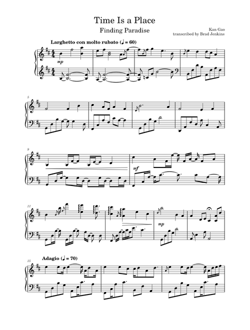 Time Is A Place – Kan R. Gao Time Is a Place [Finding Paradise]
