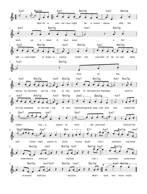 Moondance Leadsheet