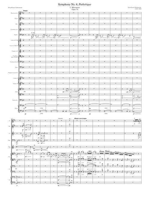 Symphony No. 6 Opus 74, 1st Movement – Tchaikovsky