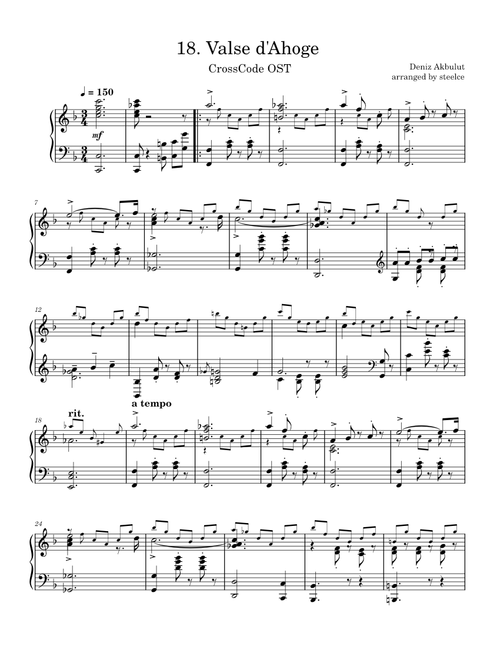 Valse d'Ahoge – Deniz Akbulut - CrossCode OST