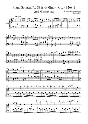 Piano Sonata No.19, Op.49 No.1 – Ludwig van Beethoven Sheet Music