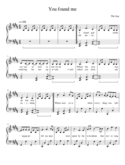 You found me - The fray