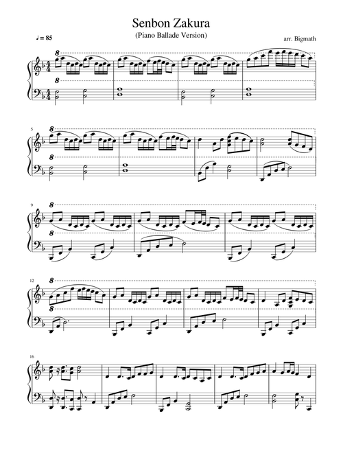 SenbonZakura (Piano ballade Version)