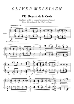 メシアン作曲　Vingt Regards sur l’Enfant-Jesus OLIVIER MESSIAEN : VINGT REGARDS SUR L'ENFANT-JESUS - POUR