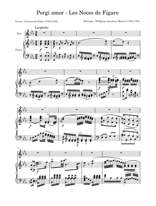 Porgi Amor - Le Nozze di Figaro
