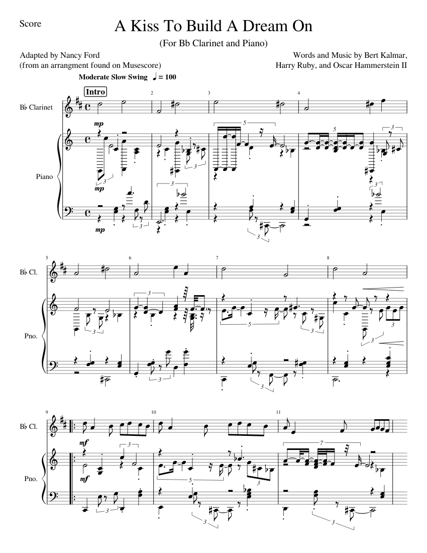 A Kiss To Build A Dream On – Bert Kalmar, Harry Ruby, Oscar