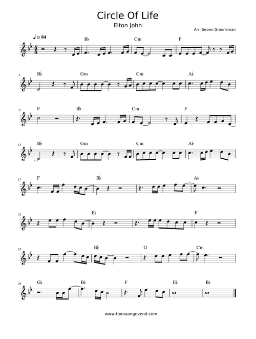 Circle Of Life - Elton John